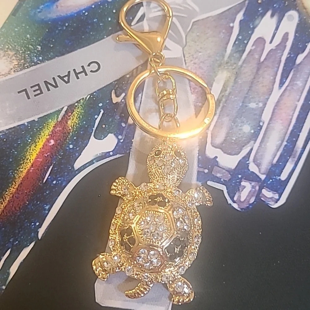 Gold Turtle Keychain